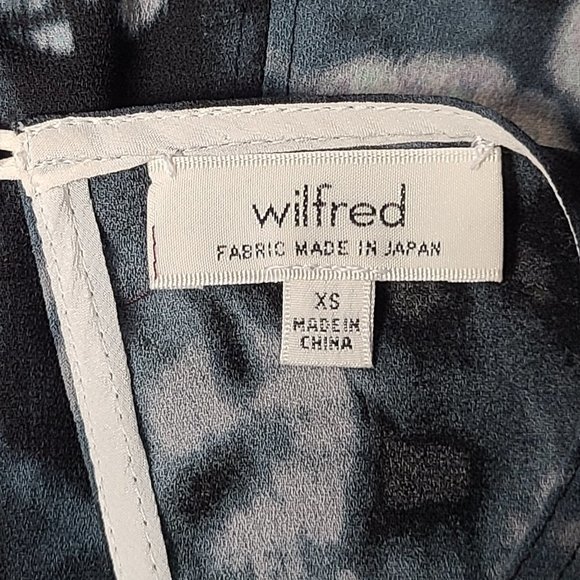 Aritzia Wilfred Myosotis Abstract Floral 3/4 Sleeve Shift Dress XS - Picture 6 of 8